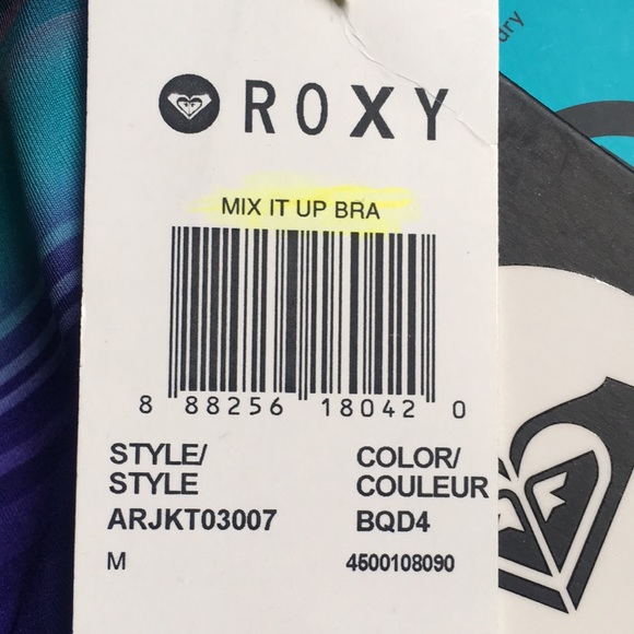 NWT ROXY reversible mix it up sports/swim top. Size M - Picture 11 of 11